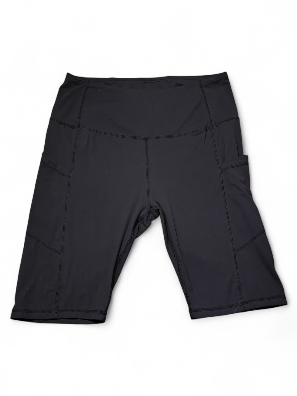 2 Pack Women’s Black Biker Shorts XL High Waist Stretchy Athletic Summer Bundle - Picture 4 of 8